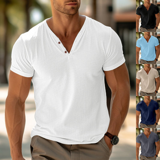 Men's T-shirt Summer Beach Short Sleeve Casual