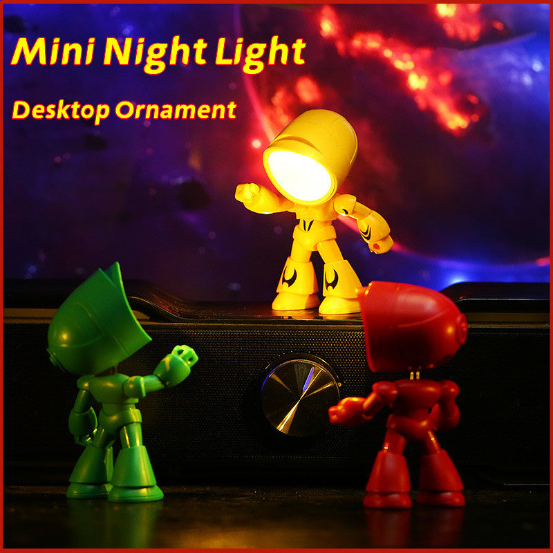 Cute LED Hero Table Lamp Mini Portable Cool Cute Robot