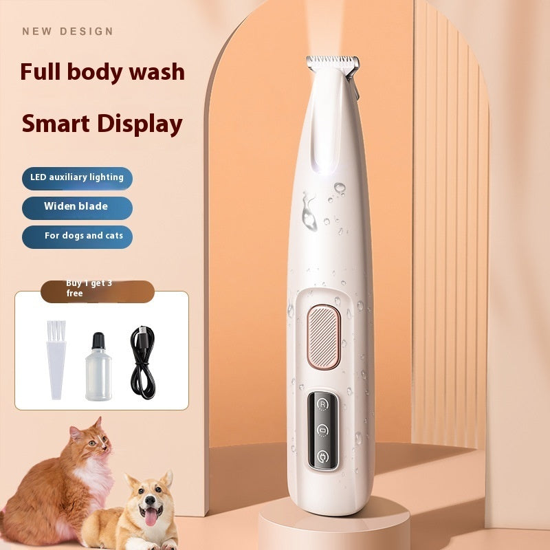 Pets Dog Paw Trimmer With LED Light Fully Pet Hair Trimmer