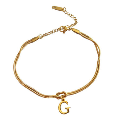 New Letter A-Z Love Knot Bracelets For Women Couple