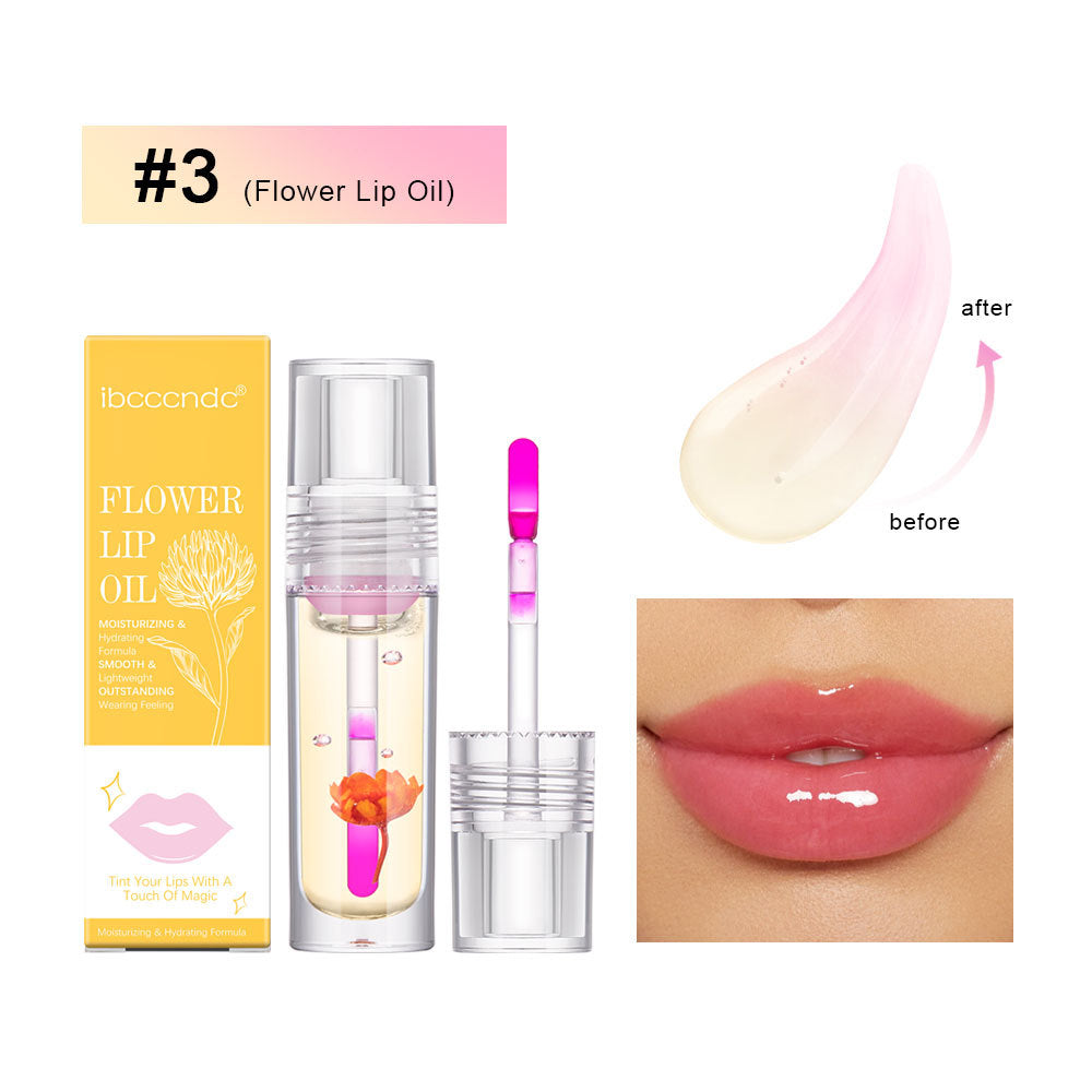 Flower Color Changing Lip Oil Moisturizing Jelly Lipgloss