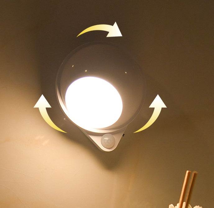 LED Smart Sensor Night Light 360 Degree Rotating Infrared