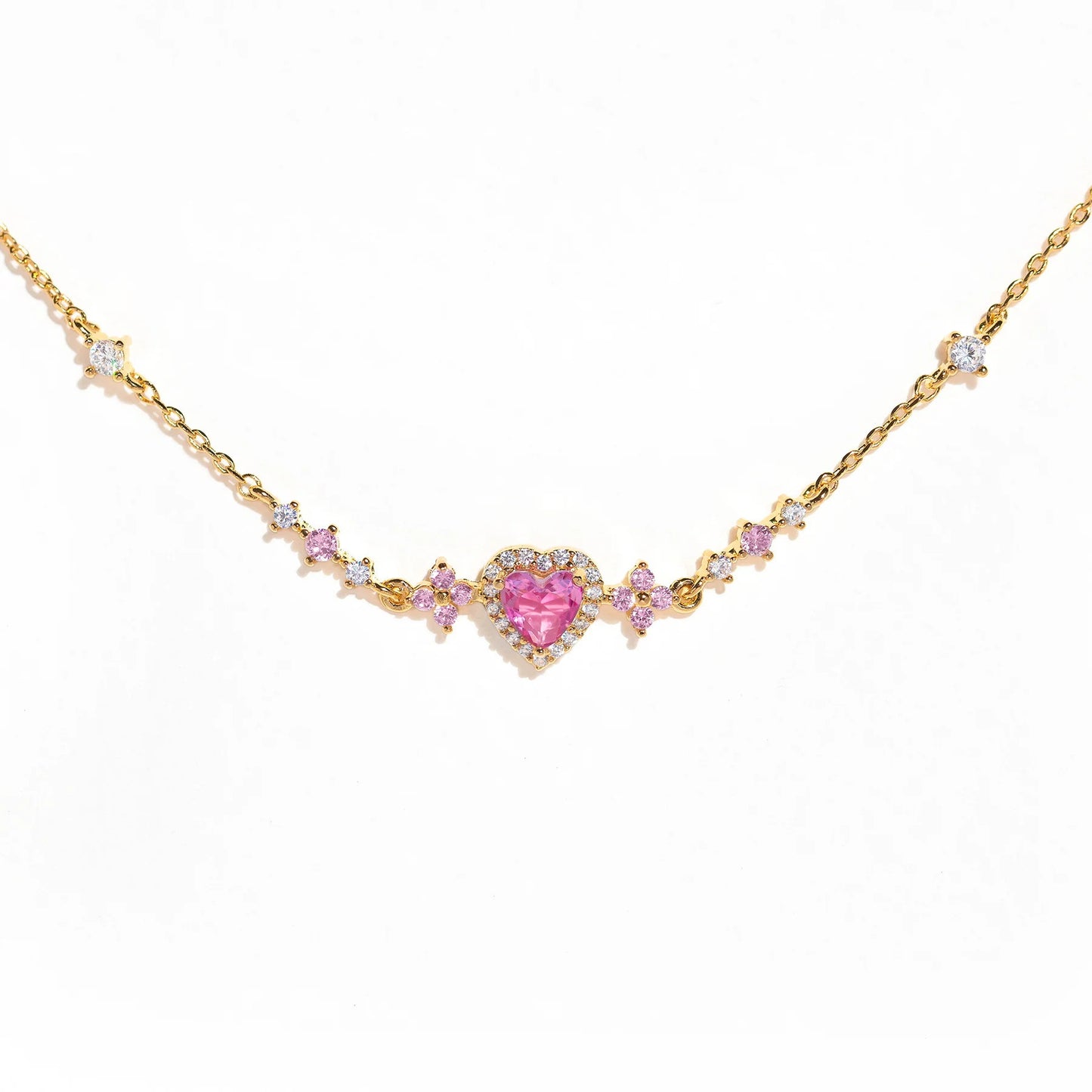 Sweet Bow Heart Rhinestone Bracelet Y2K Ins