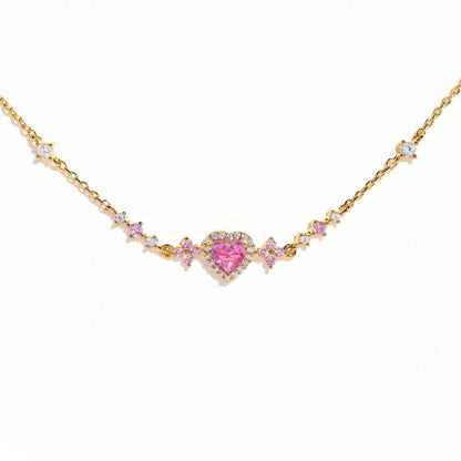 Sweet Bow Heart Rhinestone Bracelet Y2K Ins