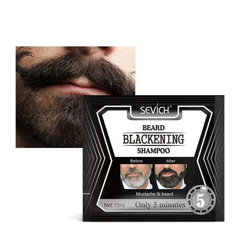 5pcs 5 Minutes Men Efficient Blackening Beard Coloring Nouri
