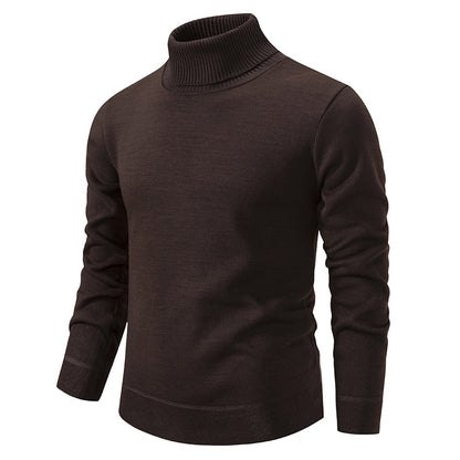 Men's Turtleneck Pullover Sweater Fashion Solid Color
