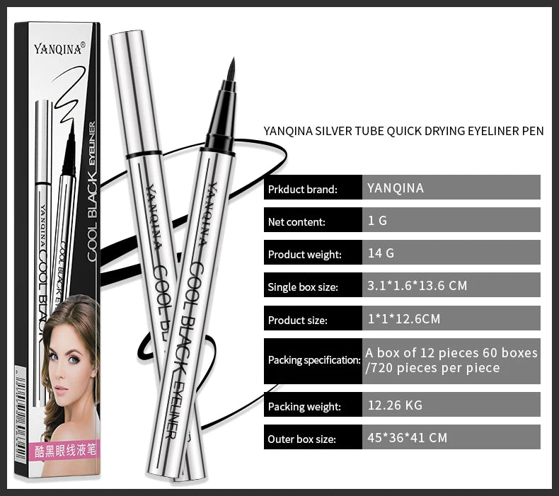 Waterproof Liquid Eyeliner Pen Sweatproof Long Lasting
