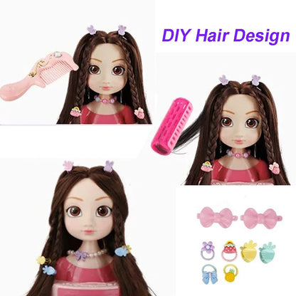 Doll Head for Hair Styling Makeup Play House Fashion