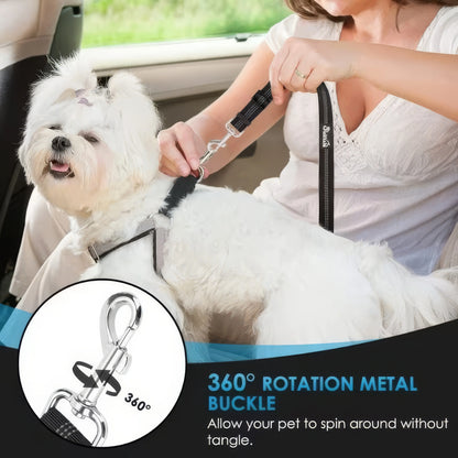 1 Black Pet Car Safety Rope, Anti Slip Buckle Design