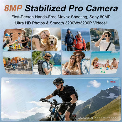 New 32G Memory 800W 4K Camera Smart Translation AI Glasses