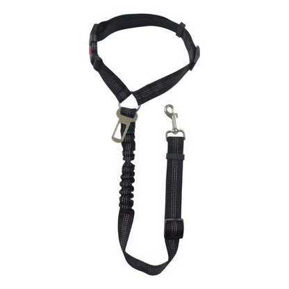 1 Black Pet Car Safety Rope, Anti Slip Buckle Design