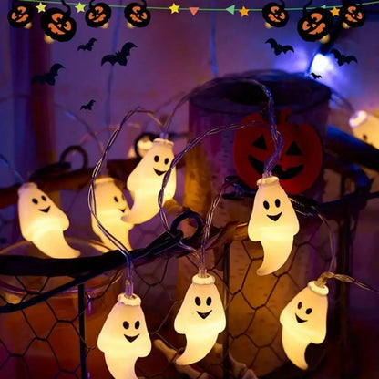 59.06inch 10 Lights, 3m 20 Lights Ghost Halloween Decoration String Lights