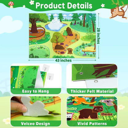 Montessori Felt Board Story Set Toys Preschool Learning Activities