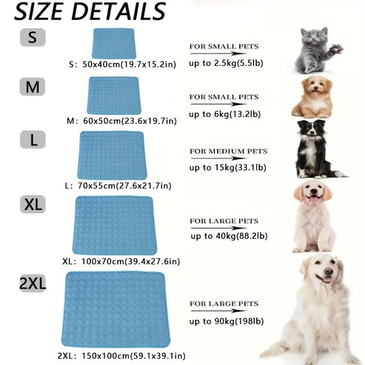 Dog Cooling Mat Summer Pet Cold Bed Extra Large