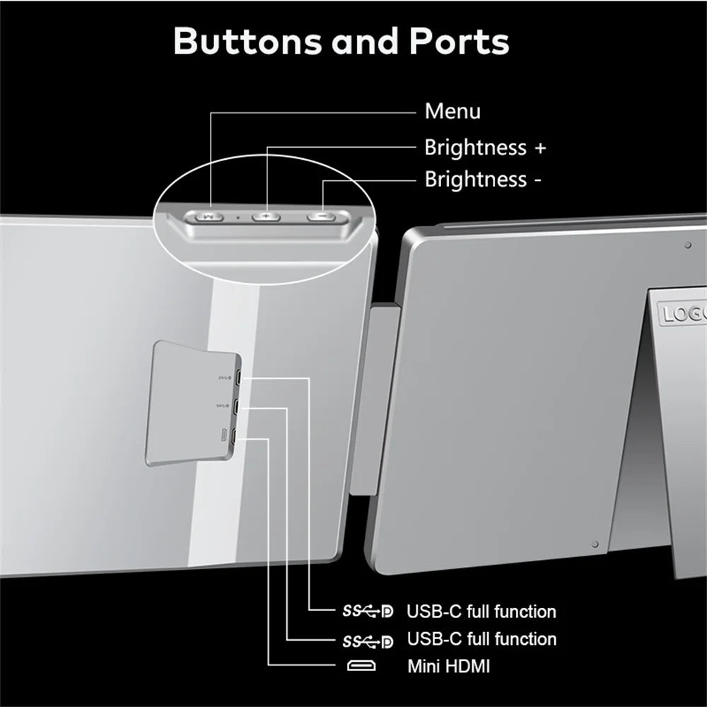 Portable LCD FHD IPS Gaming Backlit External Monitor