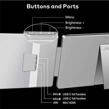 Portable LCD FHD IPS Gaming Backlit External Monitor