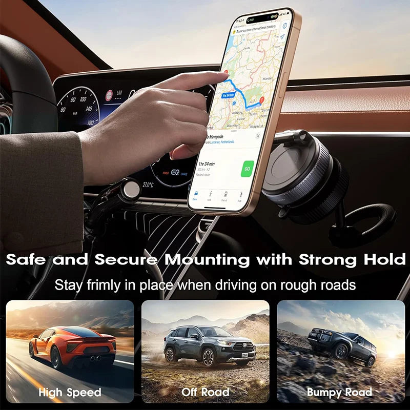 Car Phone Magnetic Stand Mechanical Vacuum Suction Cup