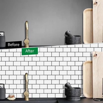 Subway Wall Stickers Peel and Stick 3d Brick Vinyl