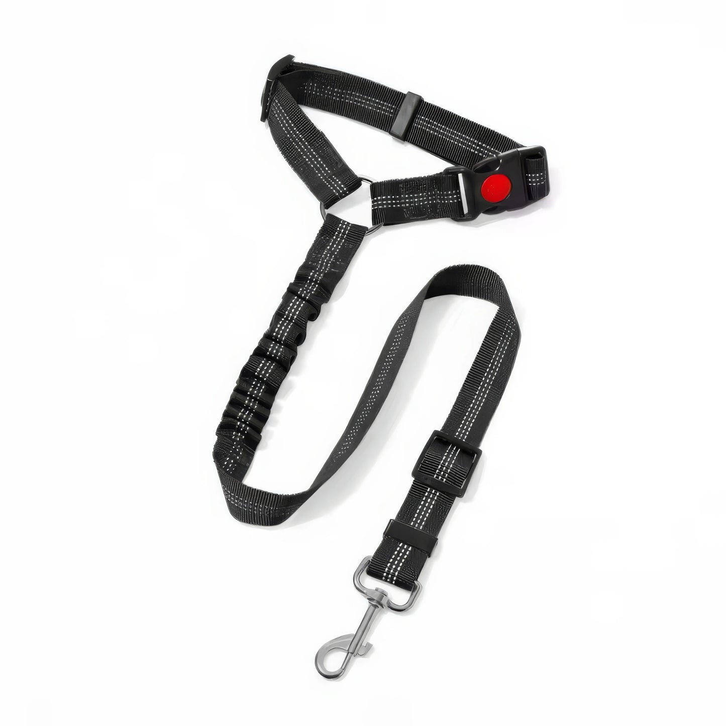 1 Black Pet Car Safety Rope, Anti Slip Buckle Design