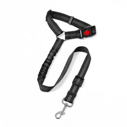1 Black Pet Car Safety Rope, Anti Slip Buckle Design