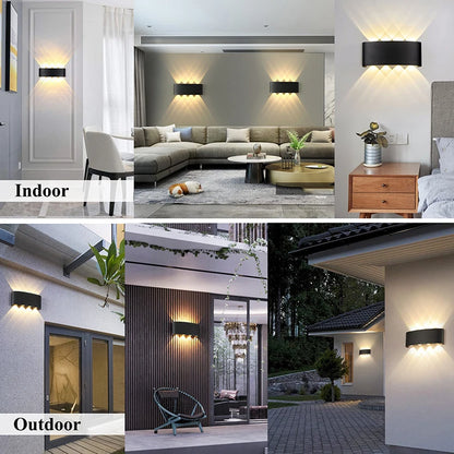 Led Wall Lamp Waterproof IP66 Up And Down Lighting Garden Decoration