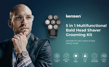 5 In 1 Electric Shaver 7D Floating Cutter Head