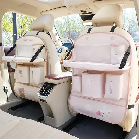 Leather Deluxe Car Seat Back Organizer-Multi-Function Storage