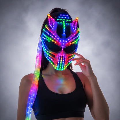 Female LED Helmet Monster Luminous Hat Light Illusion
