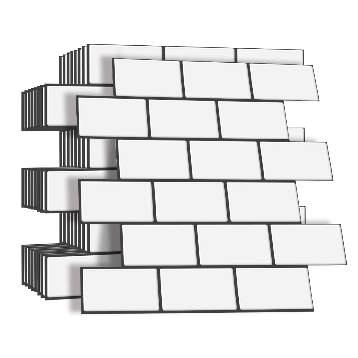 Subway Wall Stickers Peel and Stick 3d Brick Vinyl
