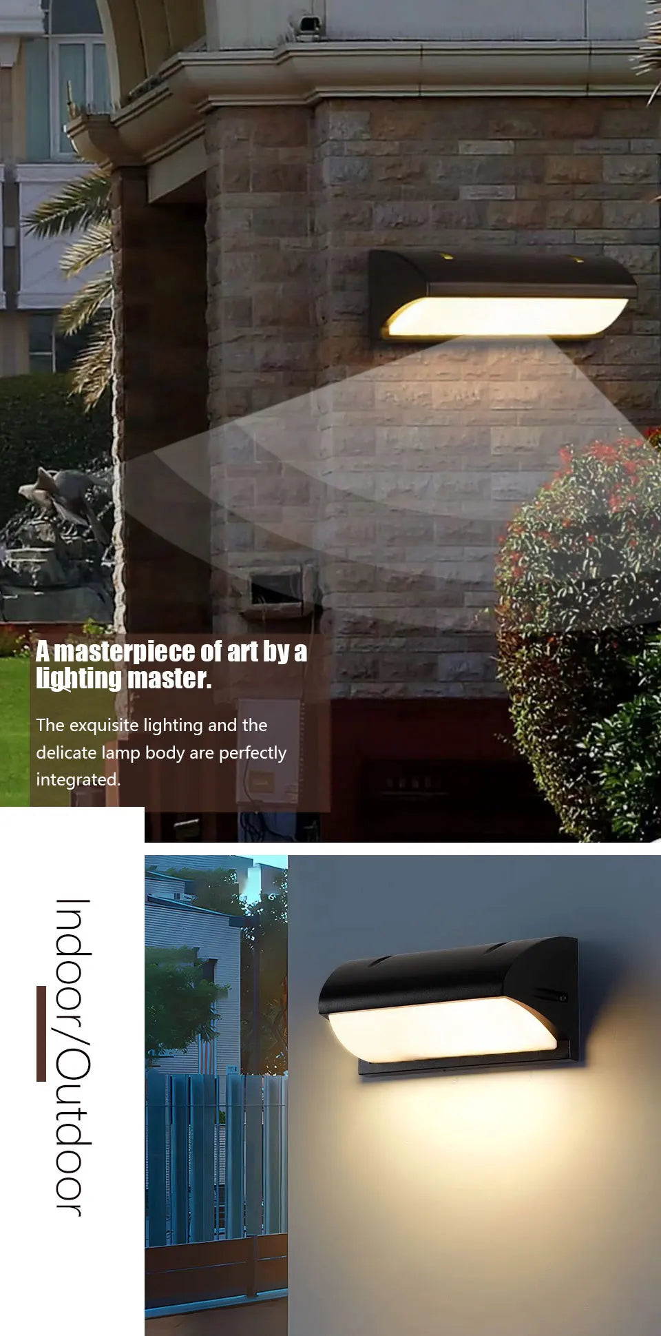 Led Outdoor Wall Light Waterproof IP66 Motion Sensor