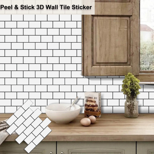 Subway Wall Stickers Peel and Stick 3d Brick Vinyl
