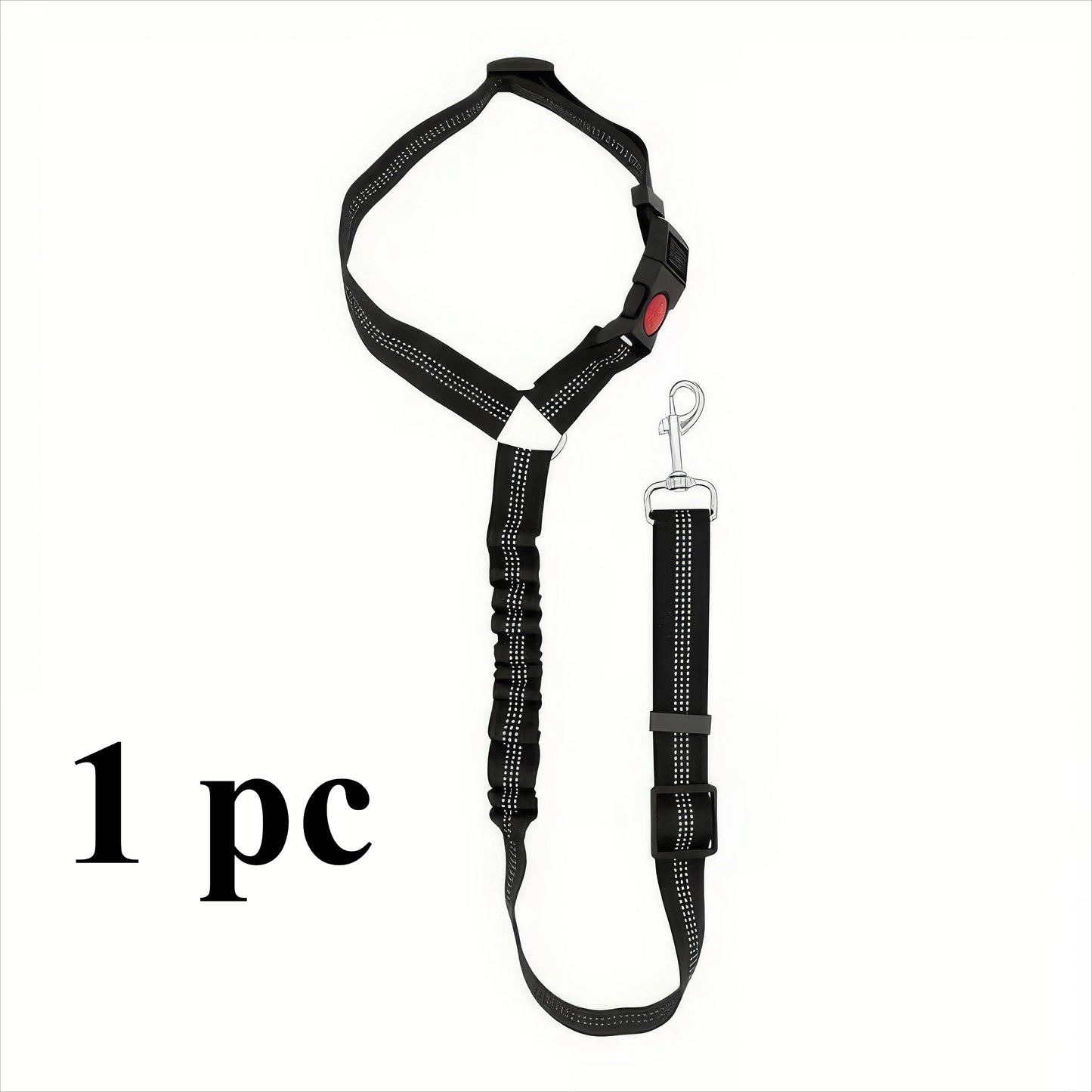1 Black Pet Car Safety Rope, Anti Slip Buckle Design