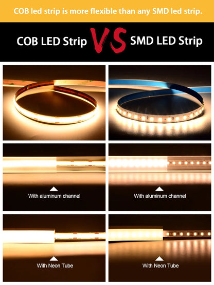 High Density Flexible Tape Ribbon 3000-6500K RA90 Led Lights
