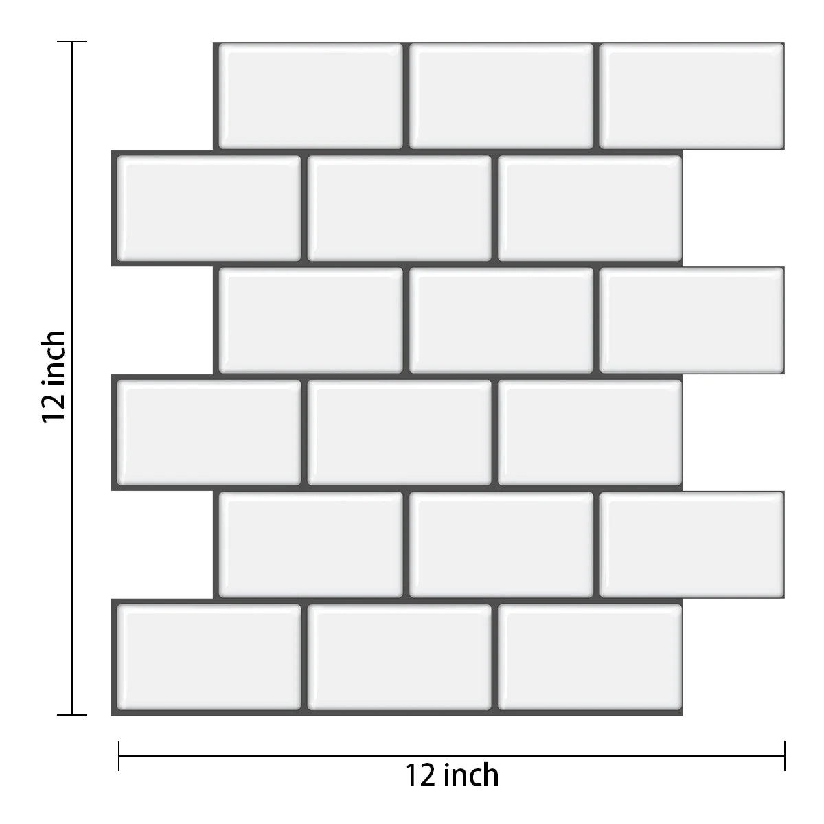 Subway Wall Stickers Peel and Stick 3d Brick Vinyl