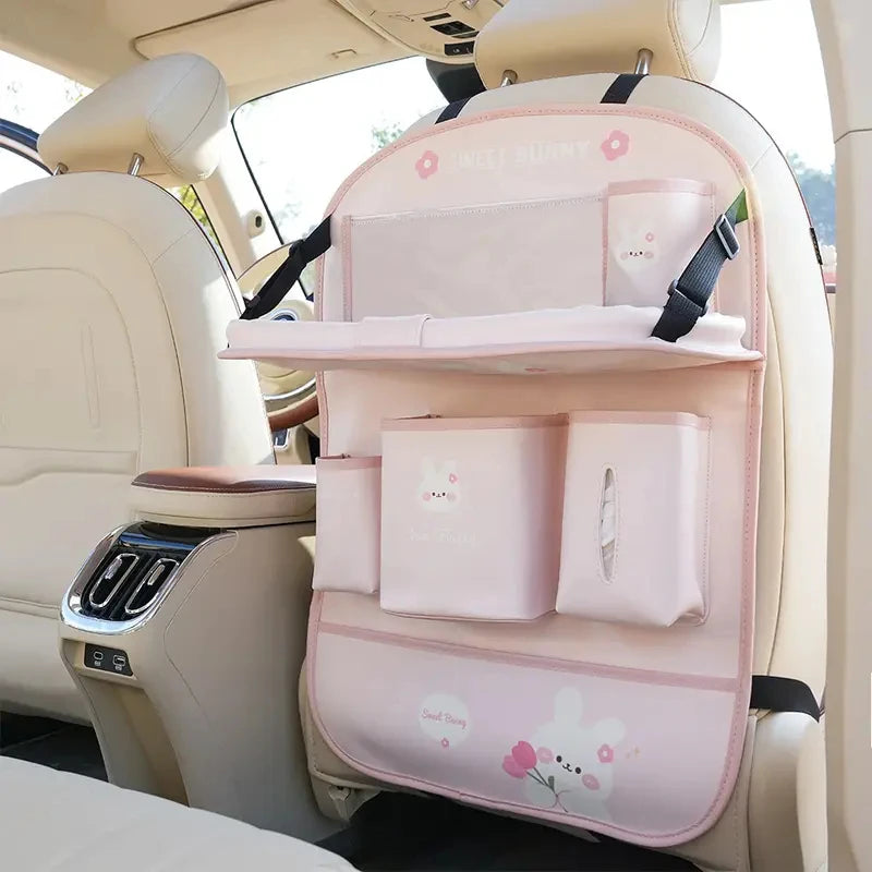 Leather Deluxe Car Seat Back Organizer-Multi-Function Storage