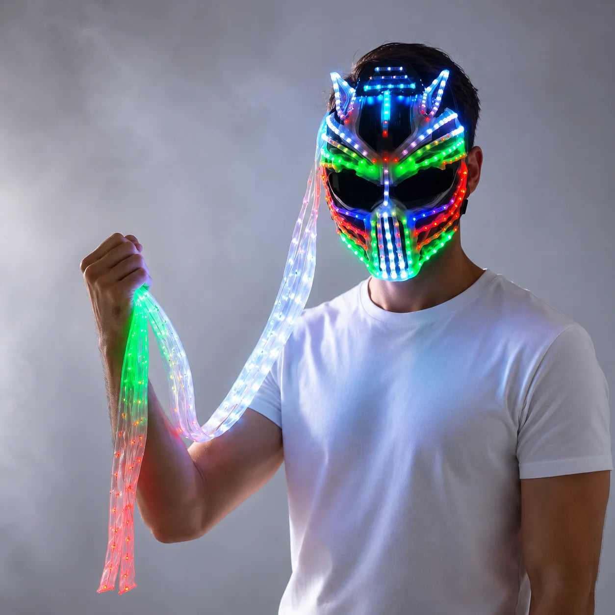 Female LED Helmet Monster Luminous Hat Light Illusion