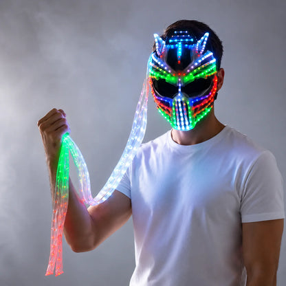 Female LED Helmet Monster Luminous Hat Light Illusion