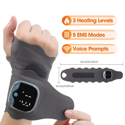 EMS Heating Wrist Massage Pad Cordless Hand Warmer Belt