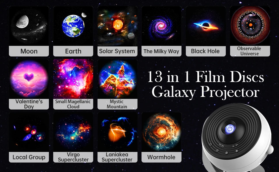 13-in-1 Star Projector Bluetooth Speaker