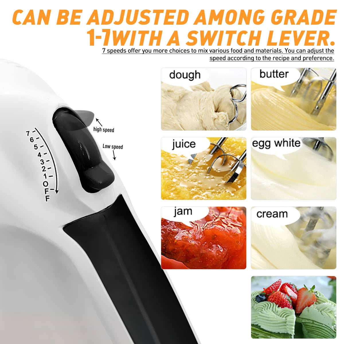 Electric Hand Mixer Egg-Whisk Electric Mixer