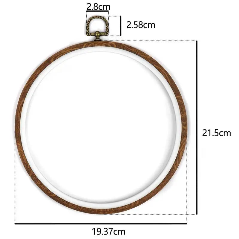 Sewing Tool Round Bamboo Embroidery Hoops Frame Set