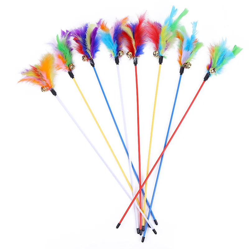 Funny Kitten Cat Teaser Interactive Toy Rod