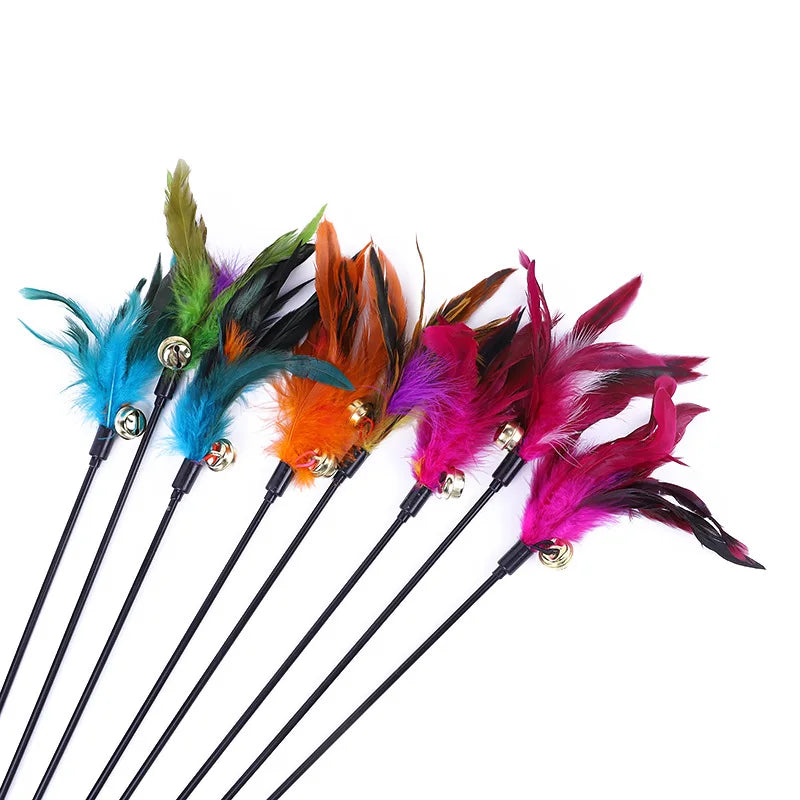 Funny Kitten Cat Teaser Interactive Toy Rod