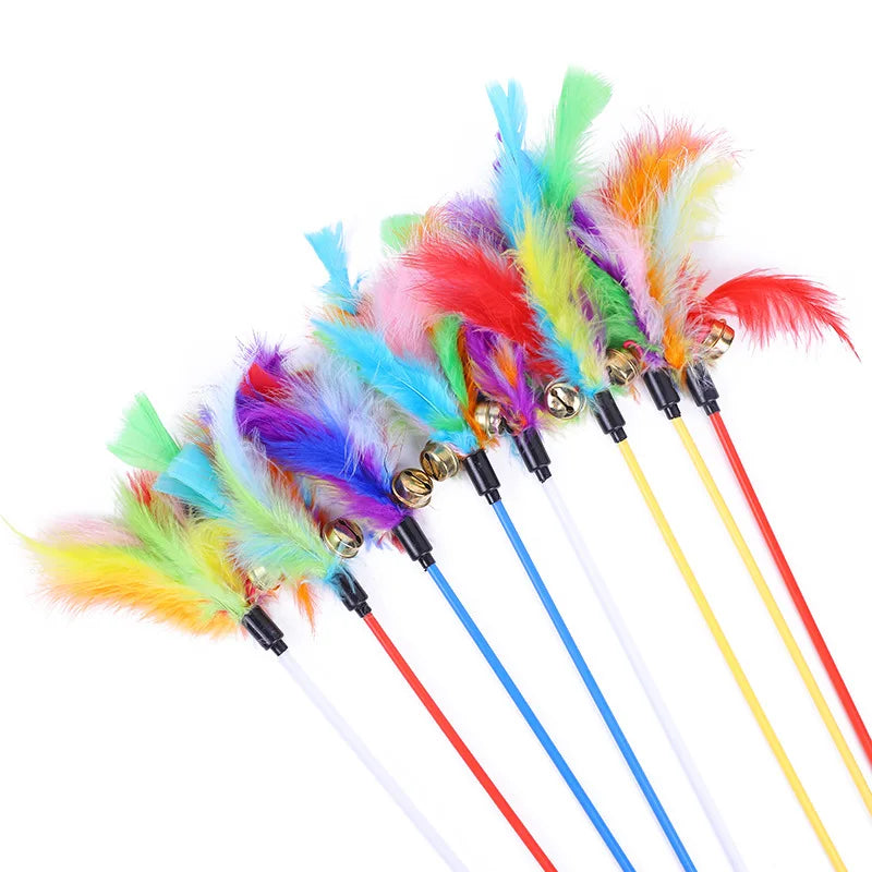 Funny Kitten Cat Teaser Interactive Toy Rod