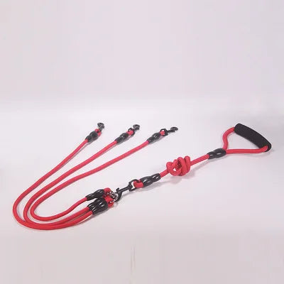 Pet Dog Leash Nylon Rope Double Dual Two Heads Dogs Leash