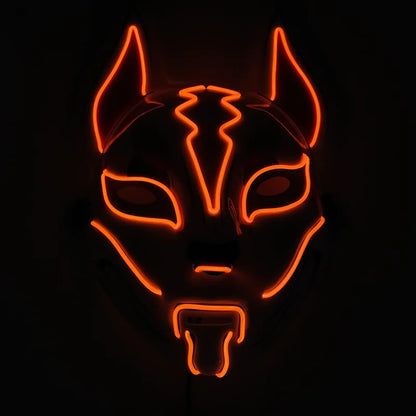 Glowing  Demon Slayer Mask Cosplay Japanese Cartoon