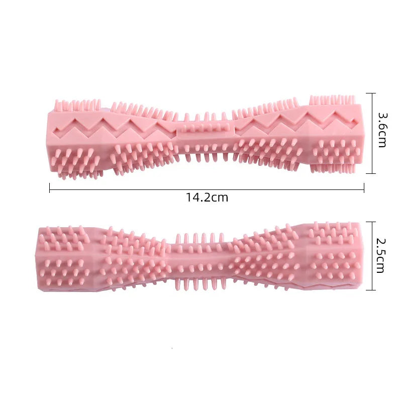 Dog Toothbrush Durable Dog Chew Toy Stick Soft Rubber