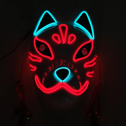 Glowing  Demon Slayer Mask Cosplay Japanese Cartoon