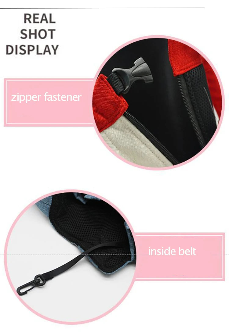 Mesh Pet Dog Carrier Adjustable Backpack Breathable Outdoor