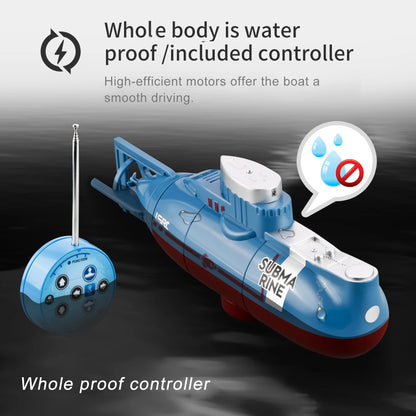 Mini RC Submarine 0.1M/s Speed Remote Control Boat Outdoor
